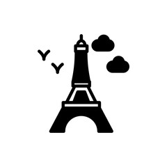 Eiffel Tower icon in vector. Illustration