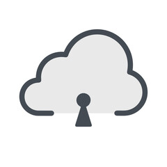 Cloud storage icon symbol vector image. Illustration of the database server hosting cloud system digital design image