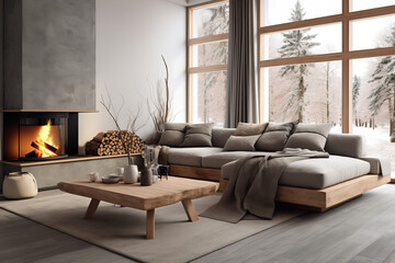 modern living room, Generative AI