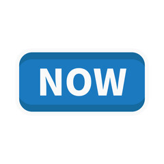 Now Button In Blue Rectangle Shape With White Line For Website Marketing Sale Business
