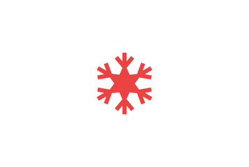 snowflake icon, decoration for christmas, vector graphics on a white background