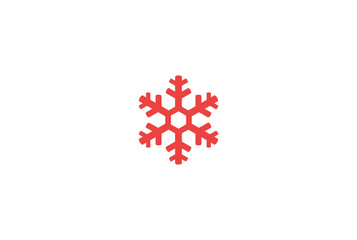 snowflake icon, decoration for christmas, vector graphics on a white background