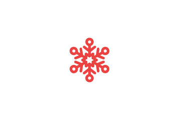 snowflake icon, decoration for christmas, vector graphics on a white background