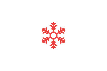 snowflake icon, decoration for christmas, vector graphics on a white background