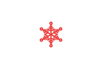 snowflake icon, decoration for christmas, vector graphics on a white background