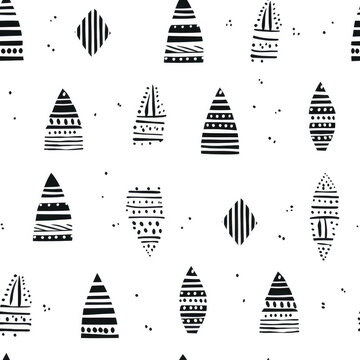 Fish underwater zentangle doodle repeat pattern ornament