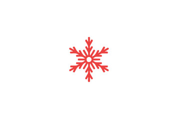 snowflake icon, decoration for christmas, vector graphics on a white background