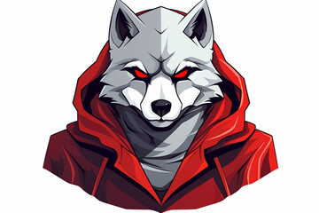 vector illustration design for the superhero character of a wolf