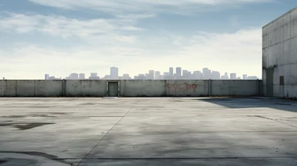 Foto op Plexiglas An urban landscape with an empty parking lot © Nobel