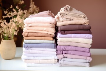 collection of cotton clothing, beneficial for sensitive skin - obrazy, fototapety, plakaty