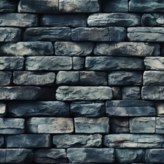 Naklejka premium Stone wall, brick mansory cartoon repeat pattern rough textured tile