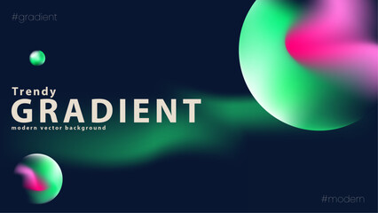 Trendy gradient background with vibrant colors and circle