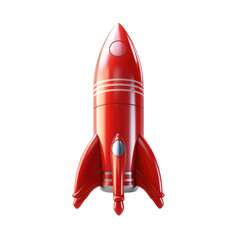 Rocket isolated on transparent background. Rocket in space
