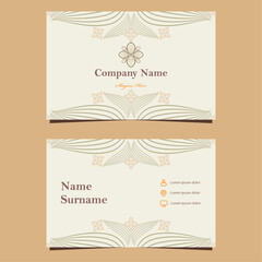 natural floral soft color business card template design