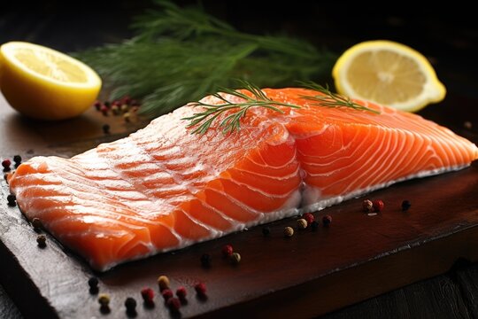 close-up of salmon fillet, a food that boosts libido