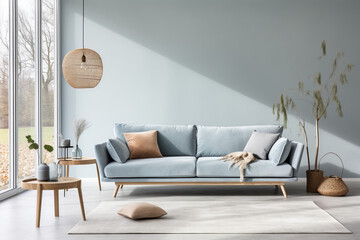 modern sofa interior, Generative AI