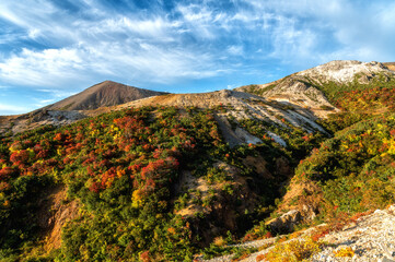福島県　紅葉最盛期の磐梯吾妻スカイライン