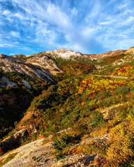 福島県　紅葉最盛期の磐梯吾妻スカイライン
