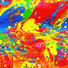 Intricate abstract oil paint colorful repeat pattern 