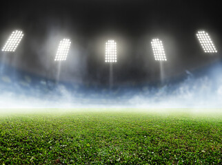 Naklejka premium Stadium Outdoor Floodlit