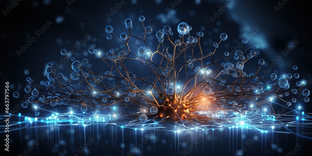 Wall mural can be used in the description of network abilities, technological processes, digital storages, scie