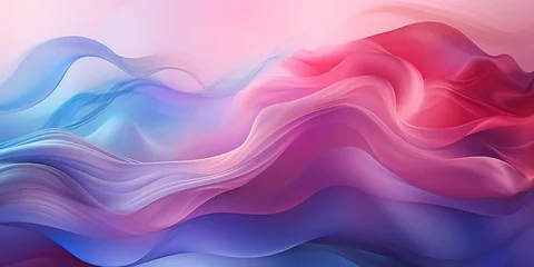 Tuinposter Cloudy waves in purple, pink, blue abstract background, ultraviolet © Svitlana