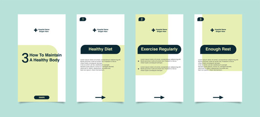 Medical Social Media Post Template, Editable Healthcare Social Media Banner Template. Social media post design free vector. Anyone can use This Design Easily,Banner,Poster,Instagram story