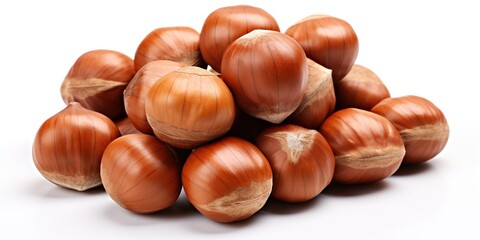 Hazelnut or filbert nut isolated