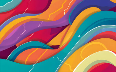 Abstract background lines and shapes ai generative