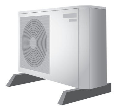 Heat pump vector illustration isolated on white background