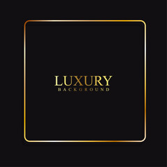 luxury background with golden frame on black background