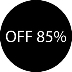 Ribbon sale round badges, banners, price tags, new offers collection in black round vector illustration eps 10