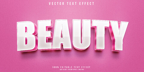 Pink beauty 3d editable text effect