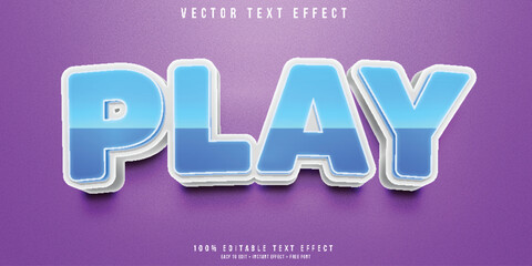 Play cartoon style 3d editable text effect