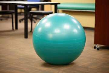 a picture of a stability ball as seating option