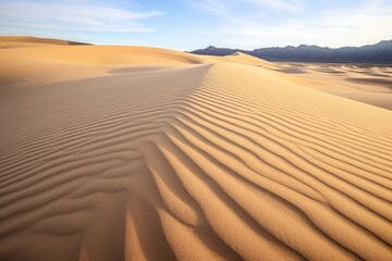 Fototapeta na wymiar wavy sand dunes in a windy desert environment