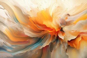 Abstract digital artwork with energetic waves. Generative AI - obrazy, fototapety, plakaty