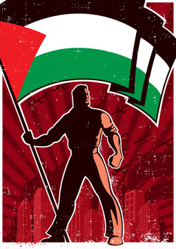Palestine Flag Bearer Poster