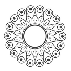 Fototapeta na wymiar geometric ornament art peacock style. hinduism ornament art vector