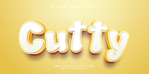 Soft color cute 3d editable text effect