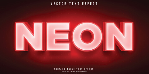 Neon 3d editable text effect