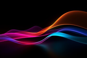 Colorful Lines on Black Background