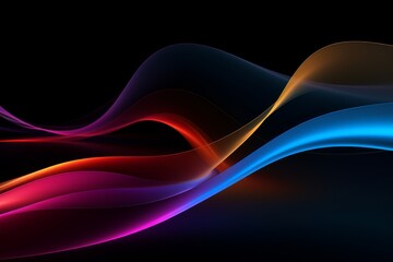 Colorful Lines on Black Background