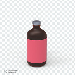 bottle branding merchandise product realistic 3d