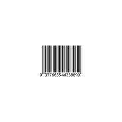 Realistic bar code icon. A modern simple flat barcode. Marketing, the concept of the Internet. Fashionable vector sign of a market trademark for website design, mobile application. Bar code logo