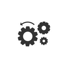 Setting icon in trendy flat style. Vector