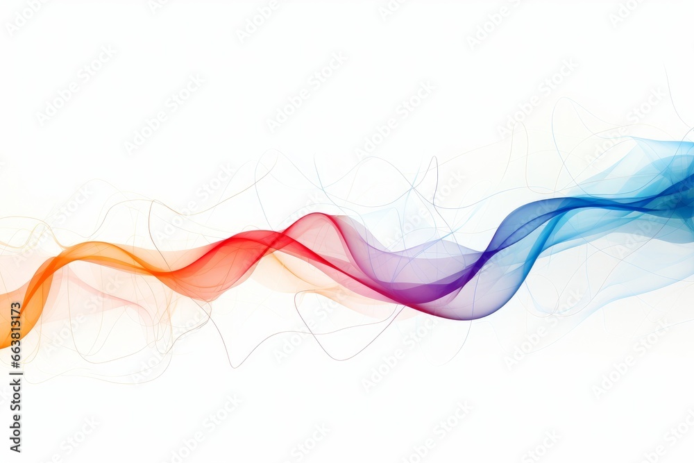 Wall mural colorful lines on white background