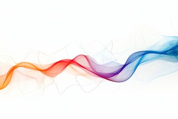 Colorful Lines on White Background