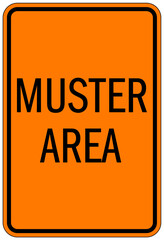 Muster point area sign