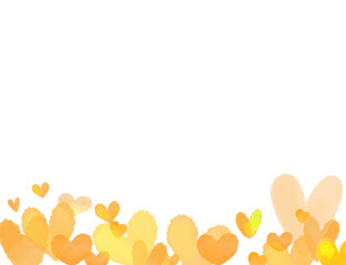 Watercolor Hearts Background Material